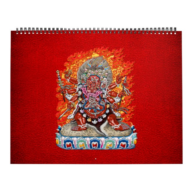 [100] Tibetan Thangka  - Wrathful Deity Hayagriva Calendar (Cover)