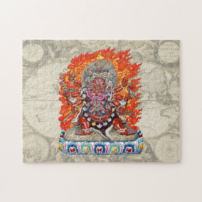 [100] Tibetan Thangka  - Wrathful Deity Hayagriva Jigsaw Puzzle (Horizontal)