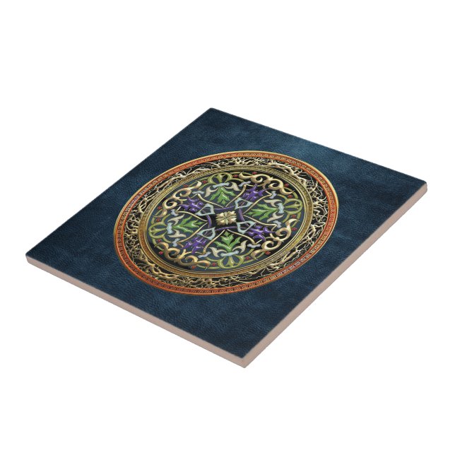 [100] Treasure Trove: Celtic Cross Ceramic Tile (Side)