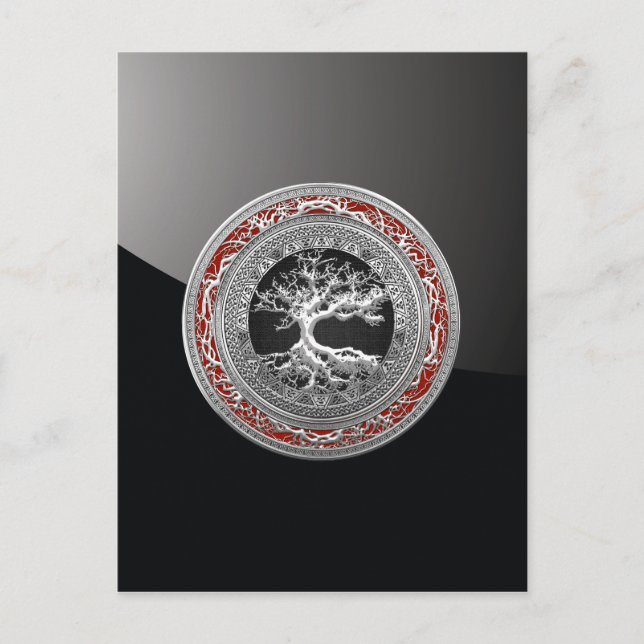 [100] Treasure Trove: Celtic Tree of Life [Silver] Postcard (Front)