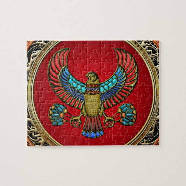 [100] Treasure Trove: Egyptian Falcon Jigsaw Puzzle (Horizontal)