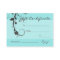 /100 Turquoise blue brown Floral Swirls Gift Card
