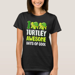 100 Turtley Awesome Days Cute Turtle 100th Day Of T-Shirt