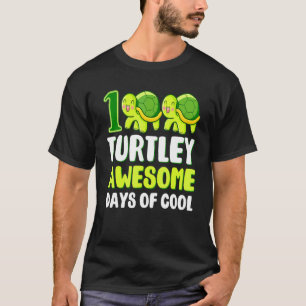 100 Turtley Awesome Days Cute Turtle 100th Day Of T-Shirt