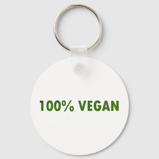 100% Vegan Key Ring (Front)
