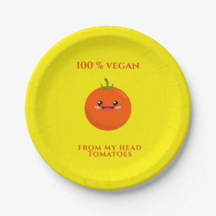 100% Vegan Paper Plate