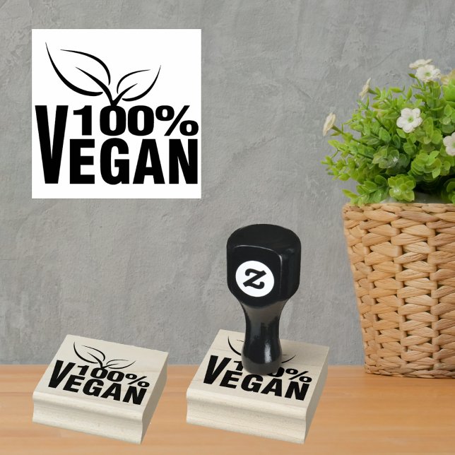 100% Vegan, Simple   Rubber Stamp (Creator Uploaded)
