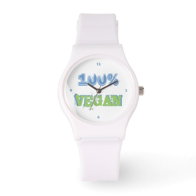 100% VEGAN -.- Wristwatch -..- (Front)