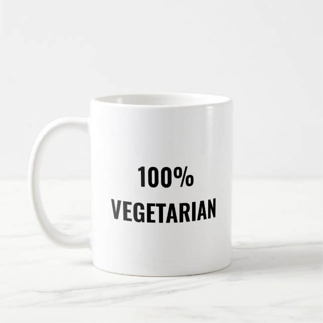 100% Vegetarian Coffee Mug (Left)