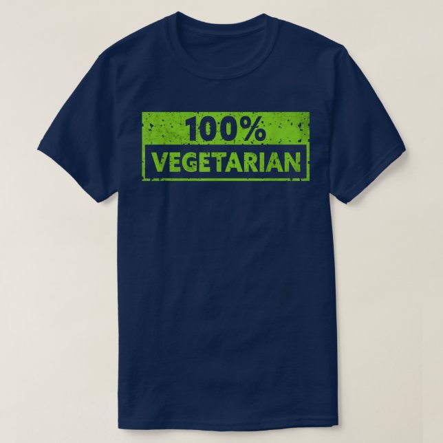 100 Vegetarian Vegetarian Plant Funny V T-Shirt (Design Front)