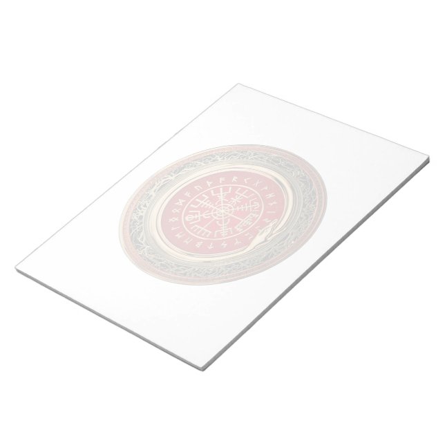 [100] Vegvisir - Viking Gold Magic Runic Compass Notepad (Angled)