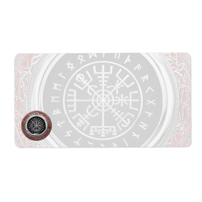 [100] Vegvisir - Viking Silver Magic Runic Compass (Front)