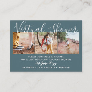 100  Virtual Shower PHOTO Wedding Live Chat Budget Advice Card