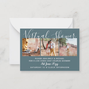 100 Virtual Shower PHOTO Wedding Live Chat Budget Advice Card
