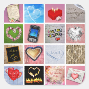 100 Ways to say I love you Square Sticker