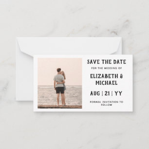100 x BUDGET Photo Save Dates  Minimalist Simple Card