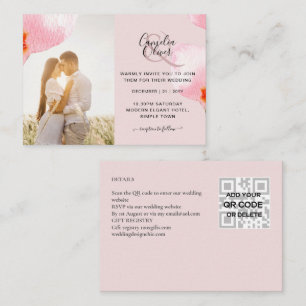 100 x MINI Photo Wedding Invite QR Code Details