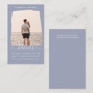 100 x Minimalist PHOTO Wedding Invitation Details