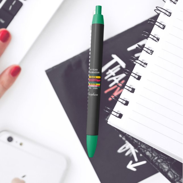 100 year celebration black history month 2026 black ink pen (Creator Uploaded)