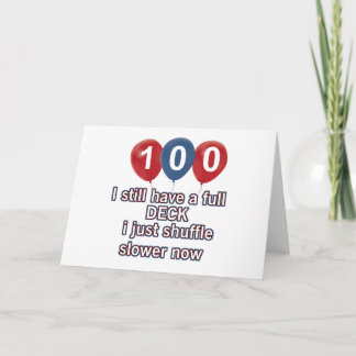 100 year funny birthday designs card