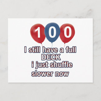 100 year funny birthday designs postcard