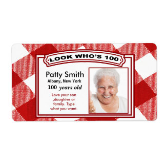 100 Year Old Sticker Labels - Easy to Customise