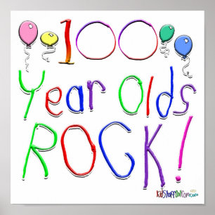 100 Year Olds Rock ! Poster