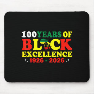 100 Years Black Excellence History Artwork Mouse Pad