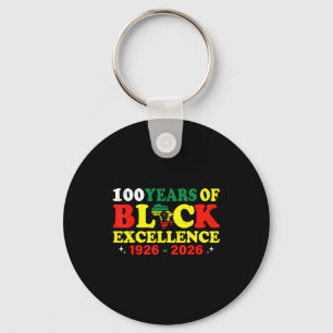 100 Years Black Excellence History Key Ring