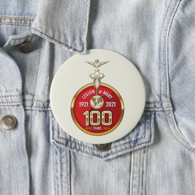 100 years Legion of Mary, Legion of Mary 10 Cm Round Badge (In Situ)