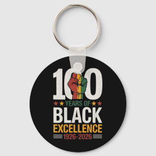 100 Years Of Black Excellence Centennial Black His Key Ring