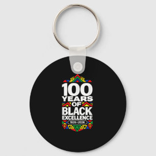 100 years of black excellence centennial black key ring