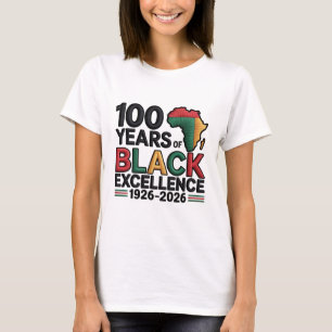 100 Years of Black History Excellence Celebration T-Shirt