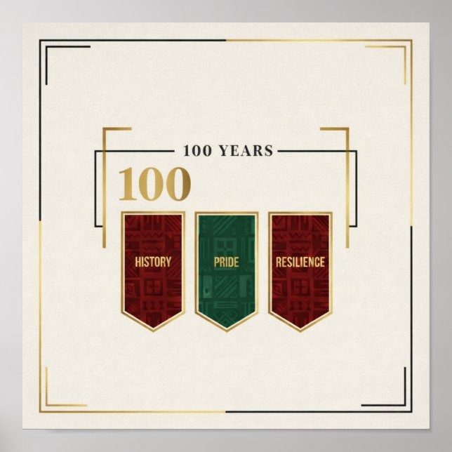 100 Years of Black History, Pride, and Resilience  Poster (Front)