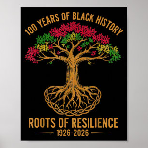 100 years of black history roots of resilience poster