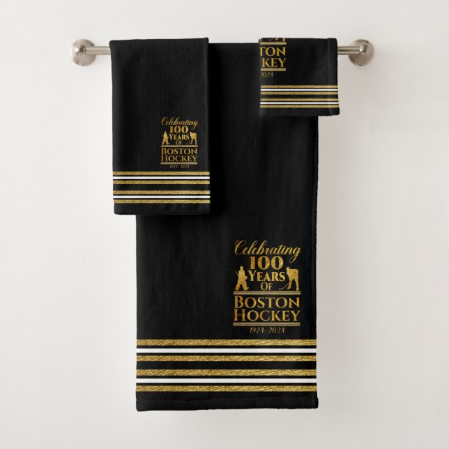 100 Years Of Boston Hockey Bath Towel Set (Insitu)