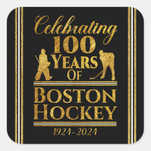 100 Years Of Boston Hockey Square Sticker