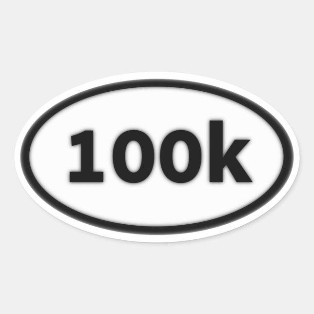100k oval sticker (Front)