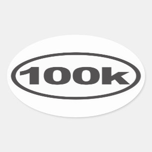 100K Ultra Oval Running Decal Oval Sticker
