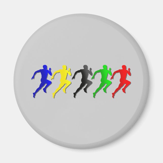 100m 200m 400m 800m Runners Running Run Magnet (Front)