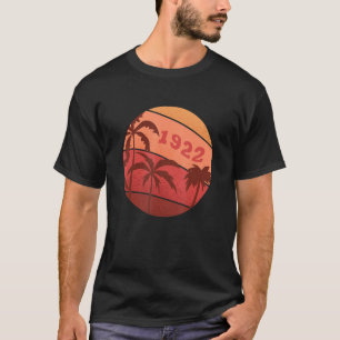 100th Anniversary Classic Retro Palm Sunset Birthd T-Shirt