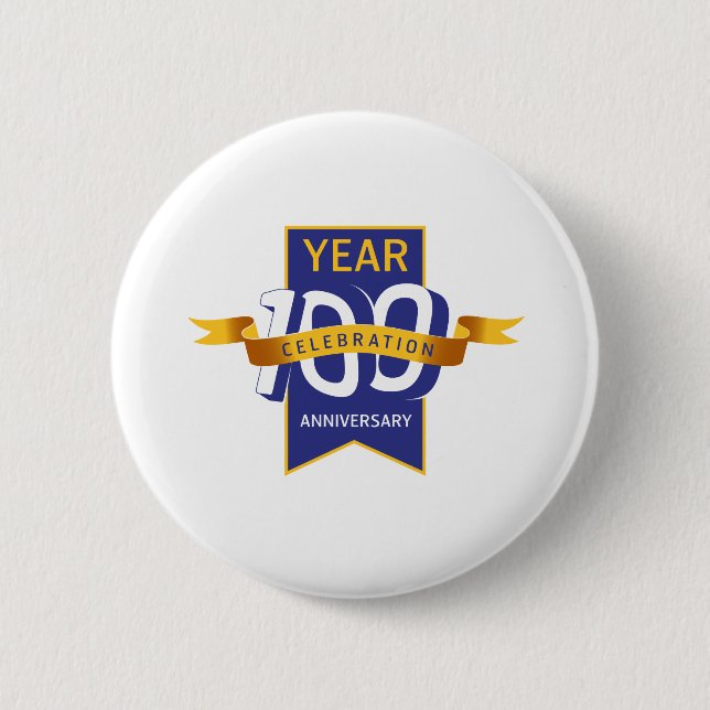 100th_anniversary_logo 6 cm round badge (Front)