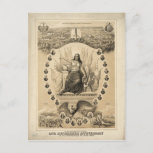 100th Anniversary of American Independence 1876 Postcard