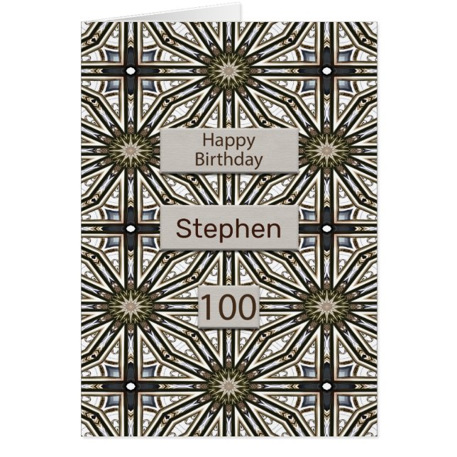 100th Birthday Abstract Mandala Design (Front)