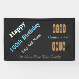 100th Birthday Age Appropriate Banner
