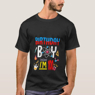 100th Birthday Boy Girls Science Theme 100 Year Ol T-Shirt