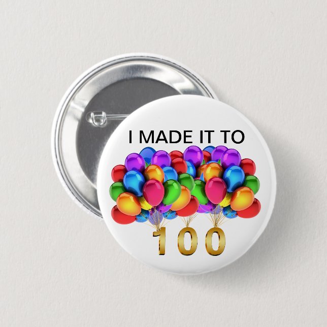 100TH BIRTHDAY Button (Front & Back)