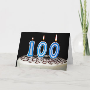100th Birthday Cake Card
