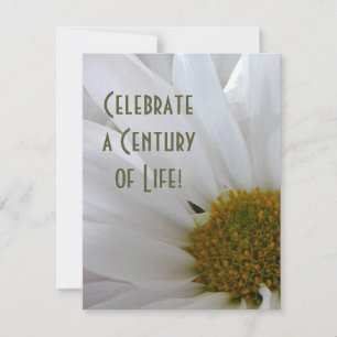 100th Birthday Celebration-Daisy Invitation