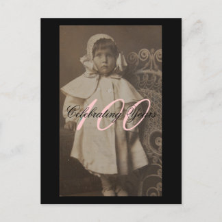 100th Birthday celebration Invitation Postcard